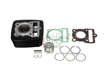 Cylinder kit, with piston &amp; gasket, 50cc, 39mm aluminum, vertical, Mash, black