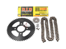 Sprockets and chain set, Mash X-ride 13 - 52, black, 17mm shaft
