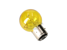 Bulb headlight BA21D, dual, 12 volt, 35-35 watt, Dax 3-pin, yellow