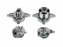 Hub Dax set front &amp; rear, chrome plated