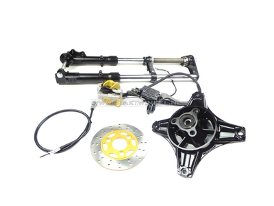 Front fork complete, Dax, 30mm, standard Skyteam, black