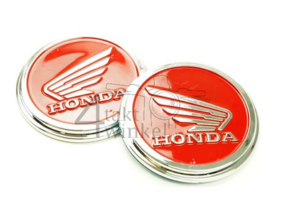 Emblem set, Honda wing, red