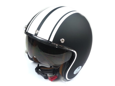 Helmet MT, Le Mans Speed, Matt black / white, Sizes S to XL