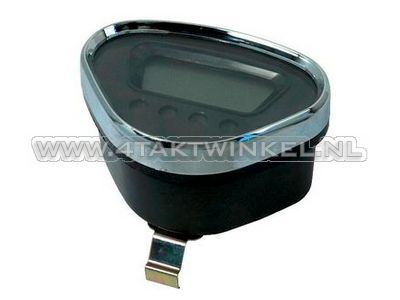 Speedometer Dax digital, black with chrome edge
