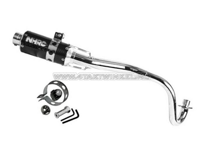 Exhaust tuning, up swept, NHRC N-0131c, carbon