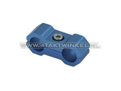 Cable clamp, 6mm, aluminum, blue