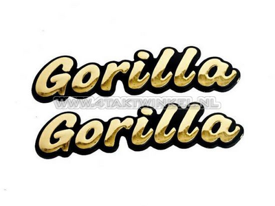 Emblem Gorilla, set, gold