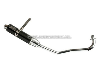Exhaust tuning, down swept, NHRC HC-0116C-03, carbon