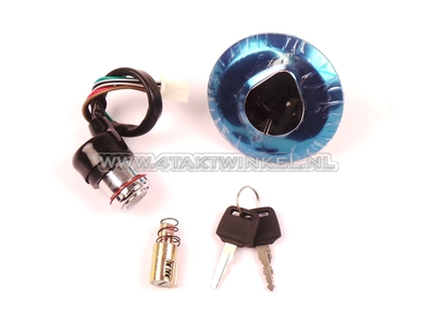 Ignition lock set, PBR + fuel cap & steering lock, type 1