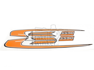Sticker tank striping orange, fits SS50 K3