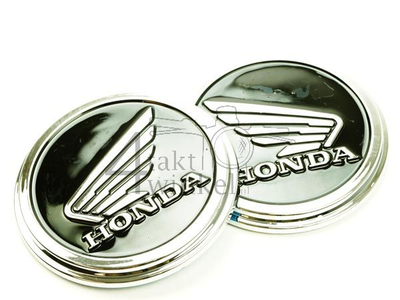 Emblem set, Honda Wing, black