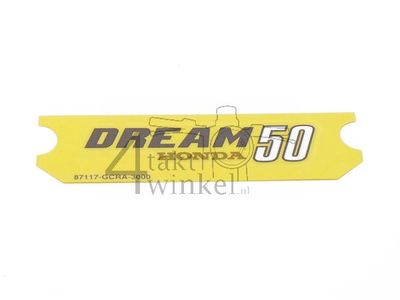 Sticker Dream 50, side cover, original Honda
