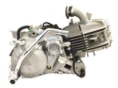 Engine, 212cc, manual clutch, Zongshen, 5-speed, with starter motor, silver