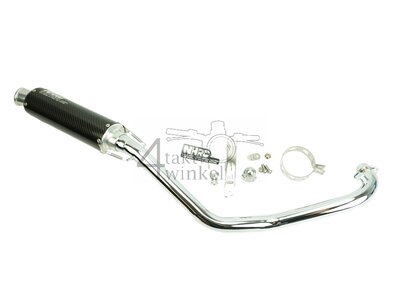 Exhaust tuning, down swept, NHRC HC-0116C, carbon