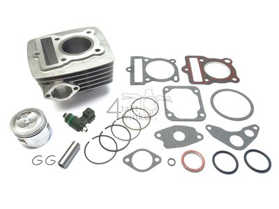 Cylinder kit, with piston, gasket & injector, 70cc, Mash Euro5, silver