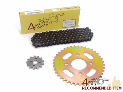 Sprockets and chain set, Dax replica, standard +1, 4sp