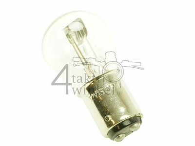 Bulb headlight BAX15D, dual, 12 volts, 15-15 watts, fits SS50, CD50