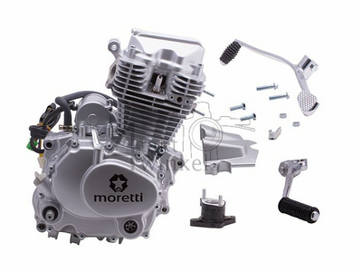 Engine, 150cc, manual clutch, 5-speed, standing cylinder