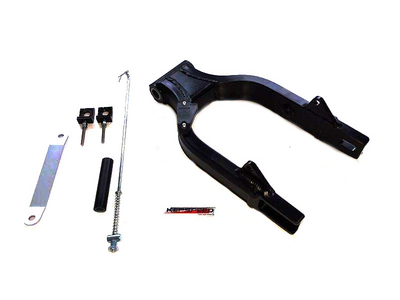 Swingarm Dax aluminum, Kepspeed, type 1, length: + 10cm, black