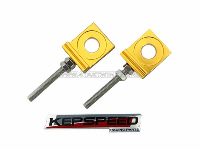 Chain tensioner set, for C50, SS50, CD50 Kepspeed swingarm, Gold
