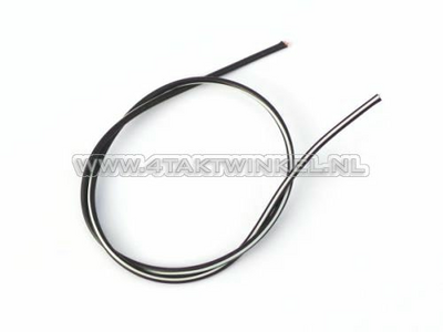 Wire per meter 1mm2, black / white