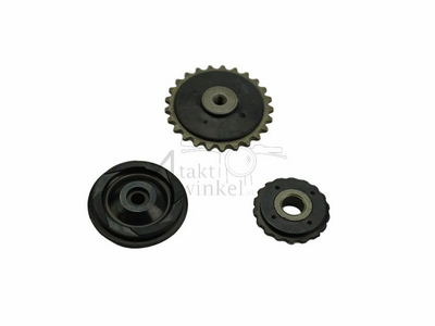 Guide roller and oil pump gear set