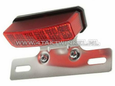 Taillight rectangle, LED, red glass