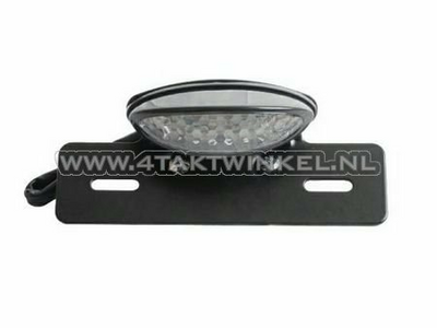 Taillight oval, LED, black