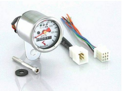 Speedometer Kitaco 48mm white, electronic