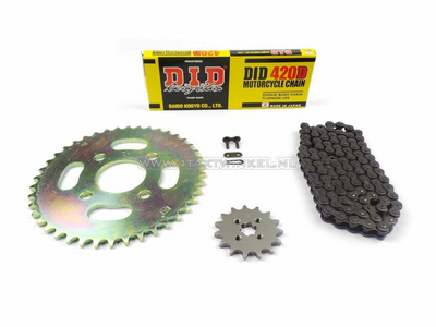 Sprockets and chain set, PBR, standard +2
