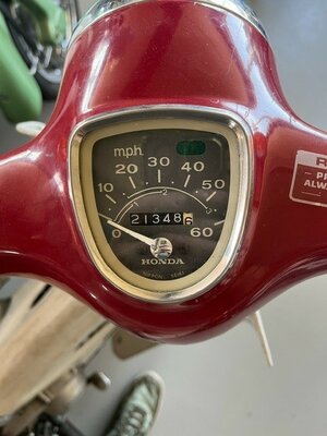 Honda C70 OT, red, 21348 miles