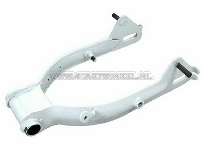 Swingarm, white, length: standard, fits Dax