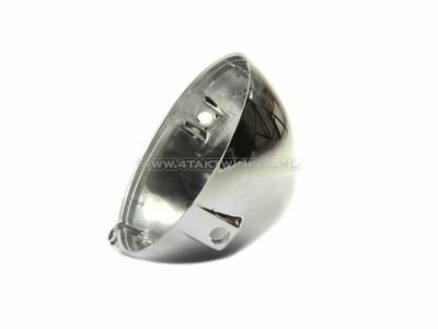 Headlight housing, chrome, fits SS50, CD50