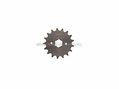 Front sprocket, 428 chain, 20mm shaft, 17