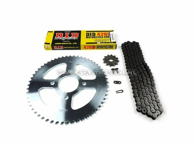 Sprockets and chain set, Skyteam Rocket, AGM Luxury, 428, 12-56