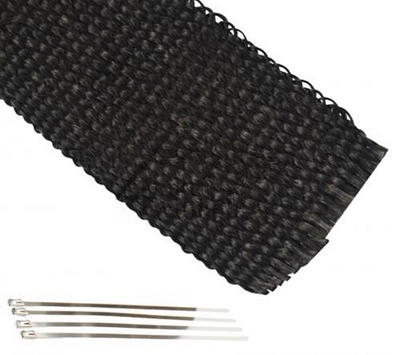 Exhaust heat wrap, 50mm x 5m, black