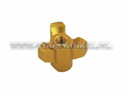 Brake arm adjusting nut, Kepspeed, gold