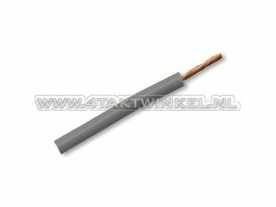 Wire per meter 0.75mm2, gray