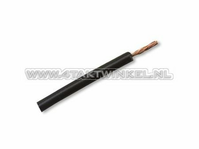 Wire per meter 0.75mm2, black