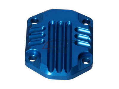 Cylinder head cover, cover upper rectangle, Posh, Aluminium, blue