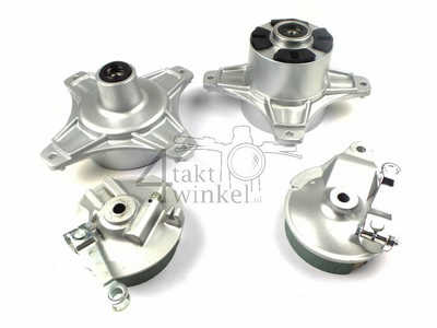 Hub Dax set front & rear, silver