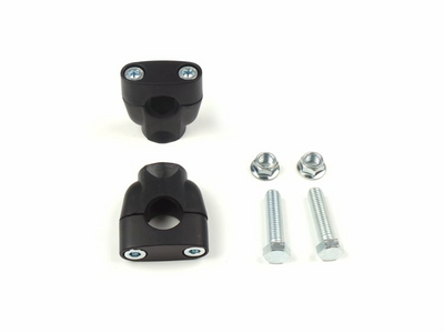 Handlebar clamps / risers, universal, black