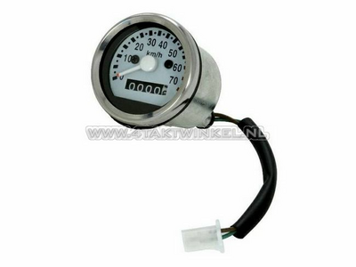 Speedometer Monkey up to 70 km/h, white background