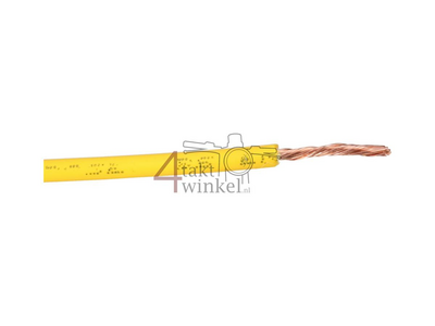 Wire per meter 0.75mm2, yellow